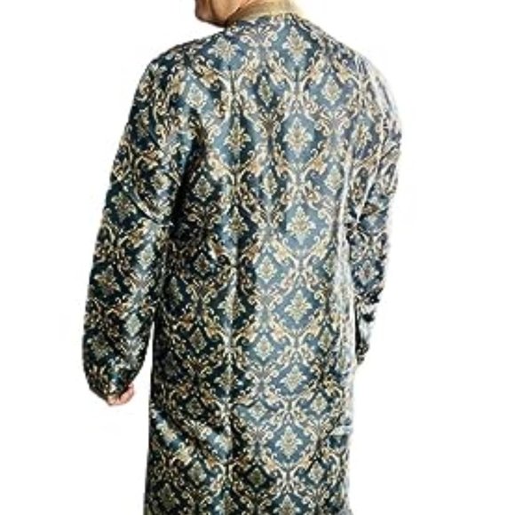 Mens Silk Digital print super soft Indian Kurta Set - Picture 4 of 6